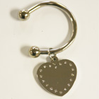 Heart key chain with ENGRAVED FREE